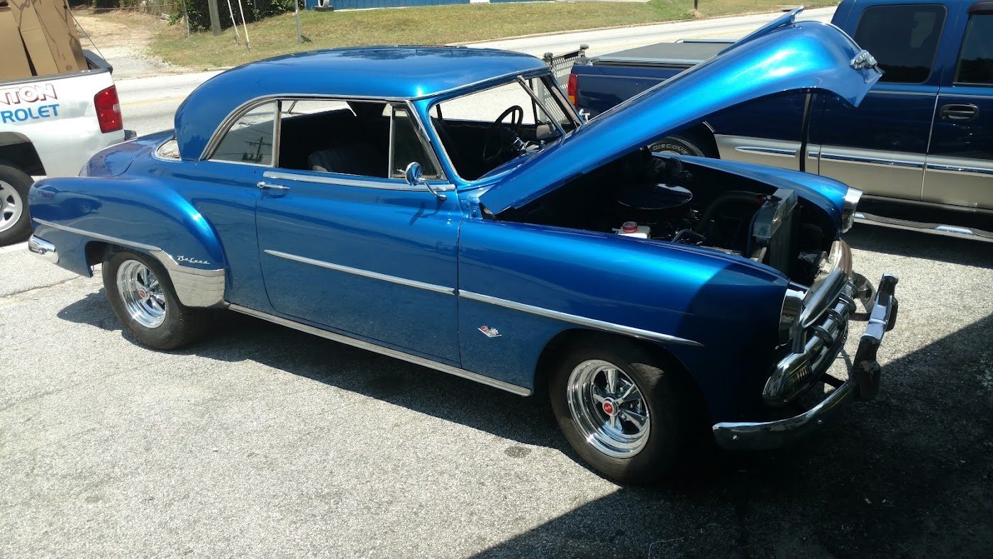 Classic car at the shop